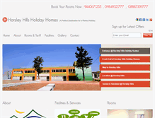 Tablet Screenshot of horsleyhillsholidays.com